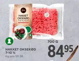 MENY HAKKET OKSEKØD 7-10 % tilbud