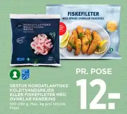MENY GESTUS NORDATLANTISKE KOLDTVANDSREJER ELLER FISKEFILETER MED OVNKLAR PANERING tilbud