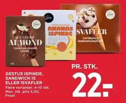 MENY GESTUS ISPINDE, SANDWICH IS ELLER ISVAFLER tilbud