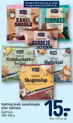 REMA 1000 Hatting brød, kanelsnegle eller tebirkes tilbud