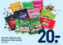 REMA 1000 Carletti slikpose eller Makulaku finsk lakrids tilbud