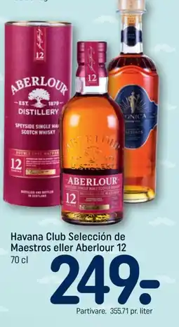 REMA 1000 Havana Club Selección de Maestros eller Aberlour 12 tilbud