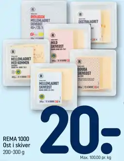 REMA 1000 REMA 1000 Ost i skiver tilbud
