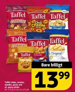 Løvbjerg Taffel chips, snacks, nødder, party mix el. party sticks tilbud