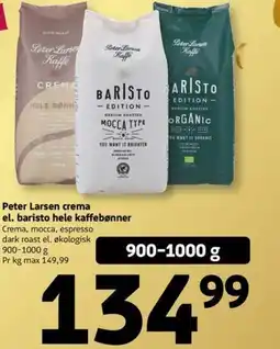 Løvbjerg Peter Larsen crema el. baristo hele kaffebønner tilbud