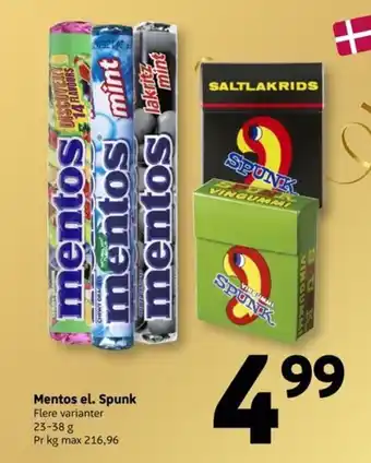 Løvbjerg Mentos el. Spunk tilbud