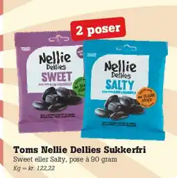 Poetzsch Padborg Toms Nellie Dellies Sukkerfri (2 poser) tilbud