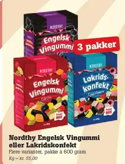 Poetzsch Padborg Nordthy Engelsk Vingummi eller Lakridskonfekt (3 pakker) tilbud