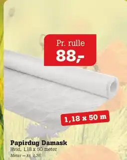 Poetzsch Padborg Papirdug Damask (rulle) tilbud