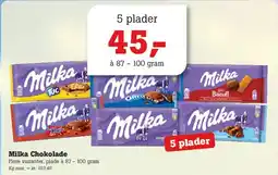 Poetzsch Padborg Milka Chokolade (5 plader) tilbud