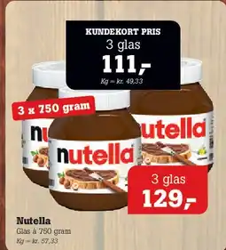 Poetzsch Padborg Nutella (3 glas) tilbud