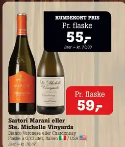 Poetzsch Padborg Sartori Marani eller Ste. Michelle Vineyards tilbud