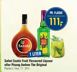 Otto Duborg Safari Exotic Fruit Flavoured Liqueur / Pisang Ambon The Original tilbud