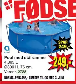 Harald Nyborg Pool med stålramme tilbud