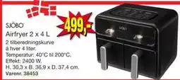 Harald Nyborg Airfryer 2 x 4 L tilbud