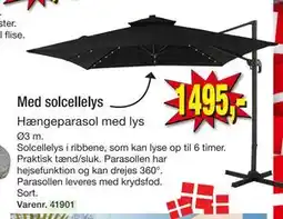 Harald Nyborg Hængeparasol med lys tilbud