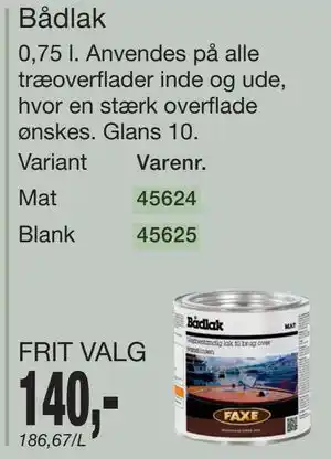 Harald Nyborg Bådlak tilbud