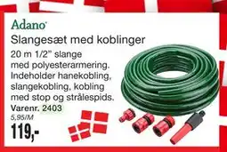 Harald Nyborg Adano Slangesæt med koblinger tilbud