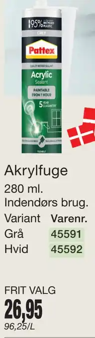 Harald Nyborg Akrylfuge tilbud