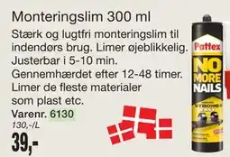 Harald Nyborg Monteringslim 300 ml tilbud