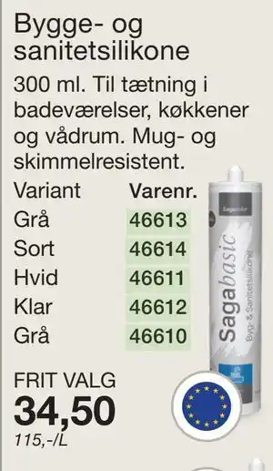 Harald Nyborg Bygge- og sanitetsilikone tilbud