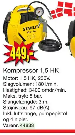 Harald Nyborg Kompressor 1,5 HK tilbud