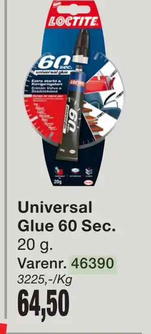 Harald Nyborg Universal Glue 60 Sec tilbud