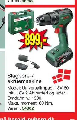 Harald Nyborg Slagbore-/ skruemaskine tilbud