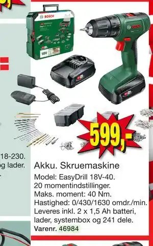 Harald Nyborg Akku. Skruemaskine tilbud
