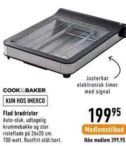 Imerco Flad brødrister tilbud