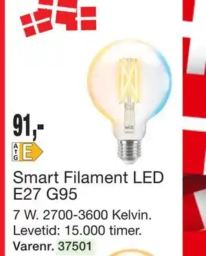 Harald Nyborg Smart Filament LED E27 G95 tilbud