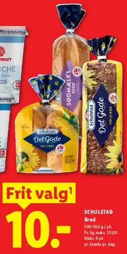 Lidl SCHULSTAD Brød tilbud