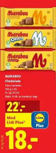 Lidl Marabou Chokolade tilbud