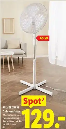 Lidl Silvercrest gulvventilator tilbud
