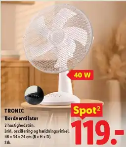 Lidl Tronic bordventilator tilbud