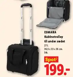 Lidl ESMARA Kabinetrolley til under sædet tilbud