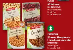 Lidl FRESHONA Kikærter, bønner og linser tilbud