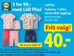 Lidl LUPILU - Pyjamas, T-shirt, shorts eller leggings tilbud