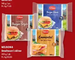 Lidl MILBONA Smelteost i skiver tilbud