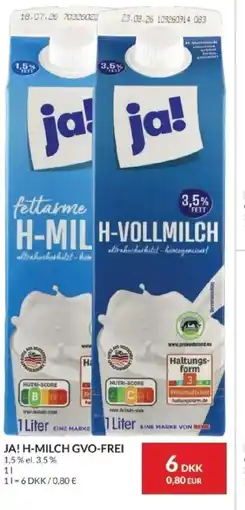 Nielsen's Discount Ja! h-milch gvo-frei tilbud