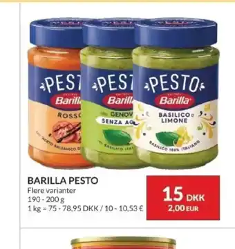 Nielsen's Discount Barilla pesto tilbud