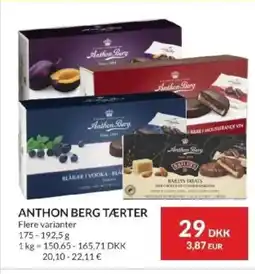 Nielsen's Discount Anthon berg tærter tilbud