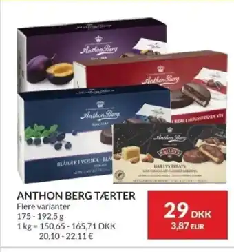 Nielsen's Discount Anthon berg tærter tilbud