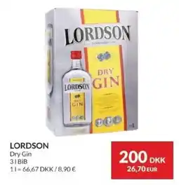 Nielsen's Discount Lordson dry gin tilbud