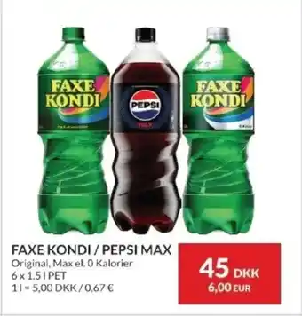 Nielsen's Discount Faxe kondi/pepsi max tilbud