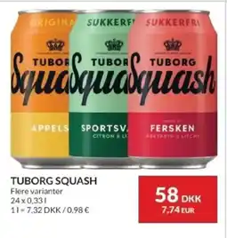 Nielsen's Discount Tuborg squash tilbud