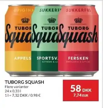 Nielsen's Discount Tuborg squash tilbud