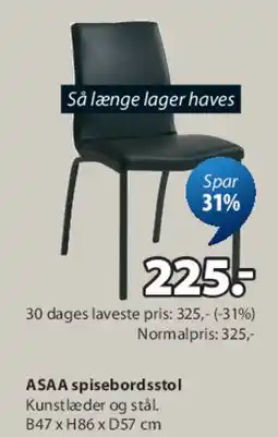 JYSK ASAA spisestol tilbud