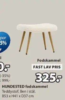 JYSK HUNDSTED fodskammel tilbud