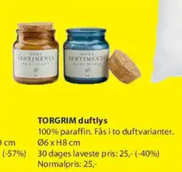 JYSK TORGRIM duftlys tilbud